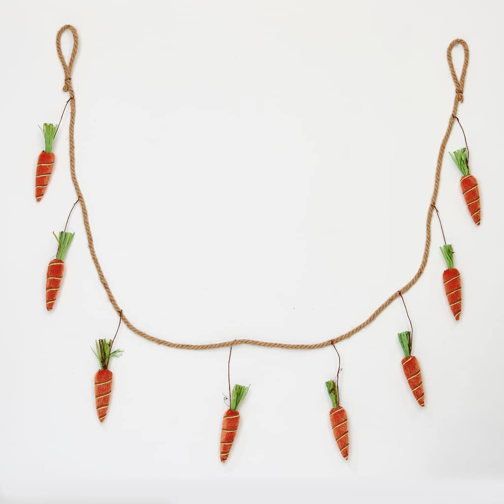 71" Carrots Burlap Garland - 71