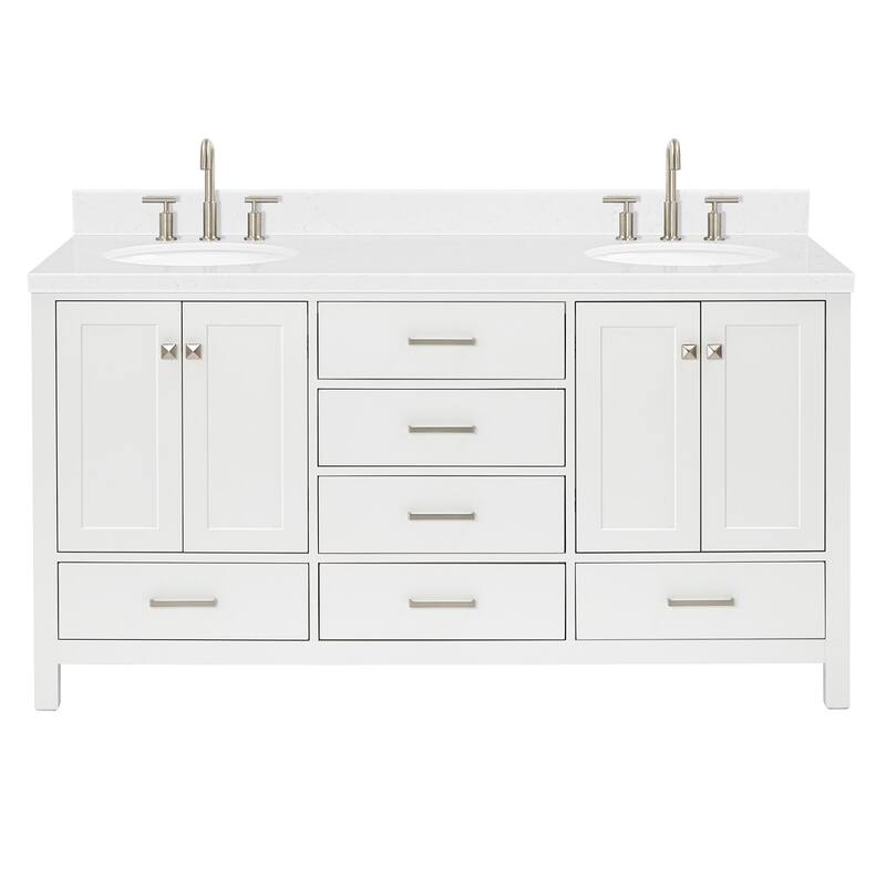 Ariel A066DCQOVO Cambridge 67" Free Standing Double Basin Vanity Set