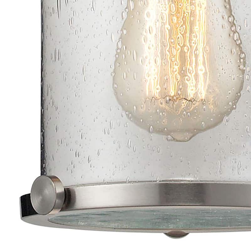 Elk Home Chadwick Satin Nickel With Clear Seeded Glass 1 Light Pendant