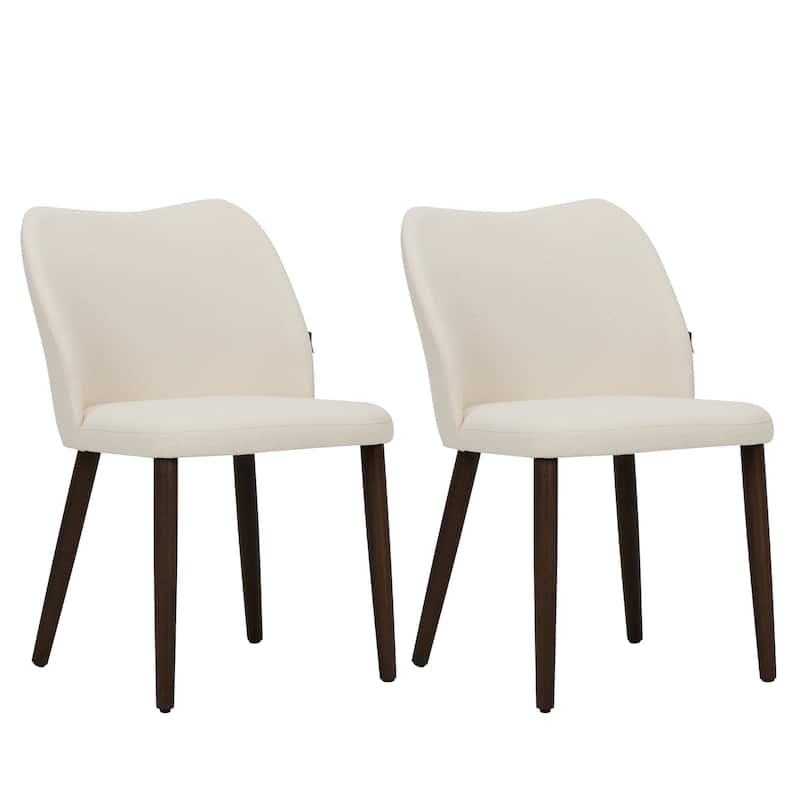 Modern Dining Chairs Upholstered Kitchen Chairs (set of 2) - Beige