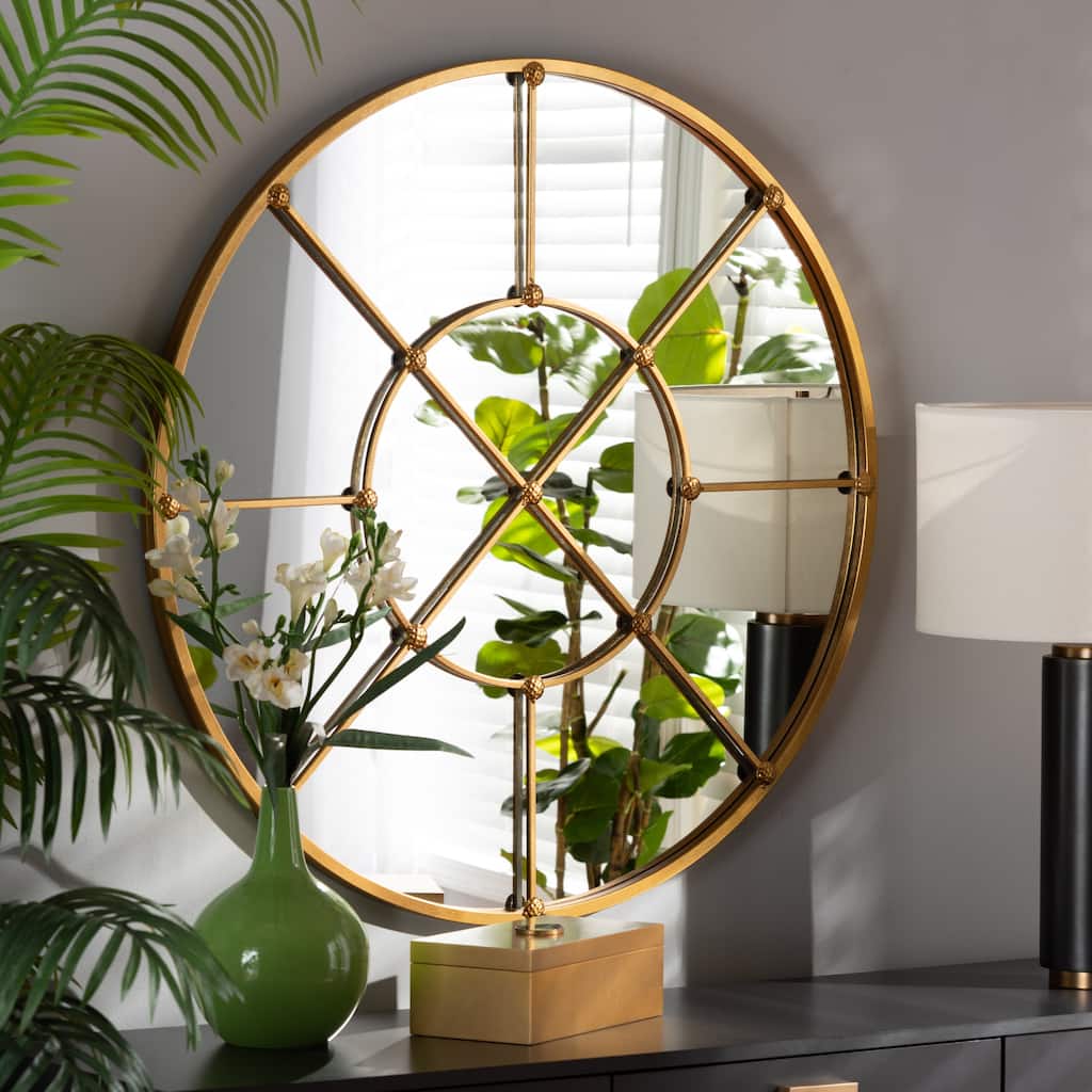 Ohara Modern and Contemporary Metal Accent Wall Mirror