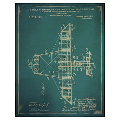 Flying Machine I Blue by Grand Image Canvas Art Print