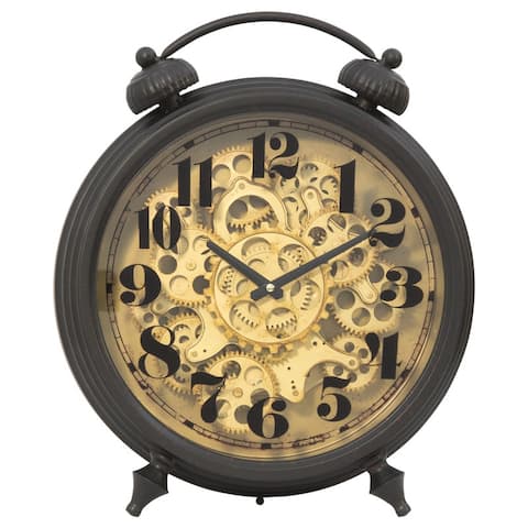Yosemite Home Decor Gears III Table Clock - 18.5 x 15.3 x 6.6