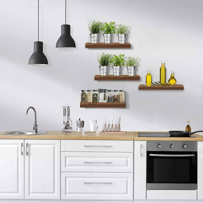 Wall Mounted Bookshelf (4 Pack) - 16.25 in L x 5.50 in W