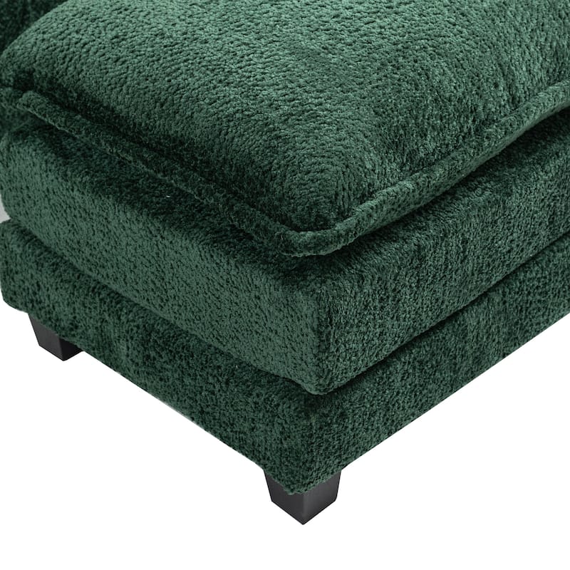 55x39" Oversized Boucle Single Sofa Bed with Ottoman Lounge Indoor Sofa