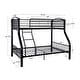 preview thumbnail 5 of 11, Linon Carlisle Twin Over Full Pewter Bunk Bed