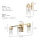 preview thumbnail 3 of 8, Hunter Gatz Ribbed Glass Vanity Wall Light - Bathroom - Glam, Fluted Glass - Damp Rated!