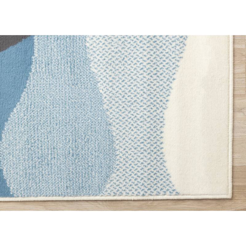Mama Baby Penguin Kids Area Rug, 3'11" x 5'7"