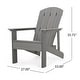 preview thumbnail 30 of 35, Culver Outdoor Faux Wood Adirondack Chair by Christopher Knight Home
