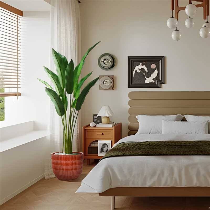 Anmytek Ceramic Planter Set of 4 with Drainage for Indoor Outdoor