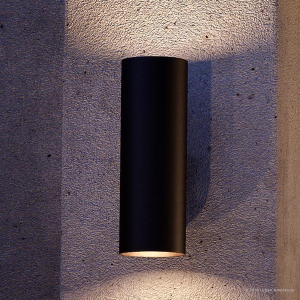 Modern bronze outdoor wall light top