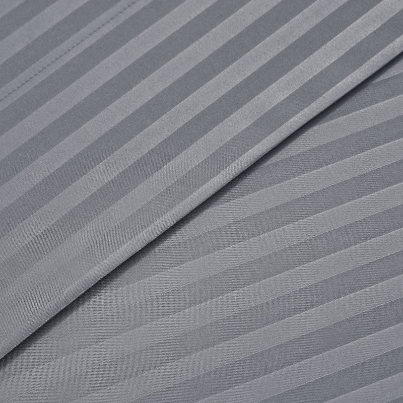 Sweet Home Collection 6 Piece Embossed Dobby Stripe Sheet Set, Double Brushed Microfiber.