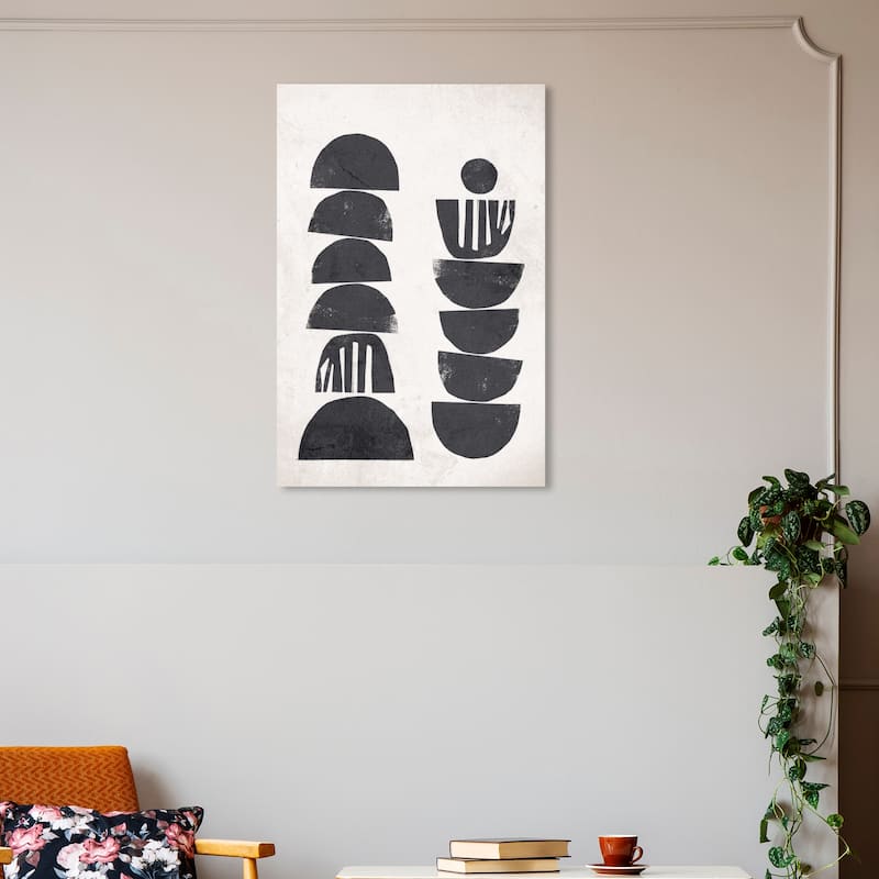 Wynwood Studio Canvas Abstract Cyclics at Daytime White and Mid-Century Modern Wall Art Canvas Print - 30 x 20