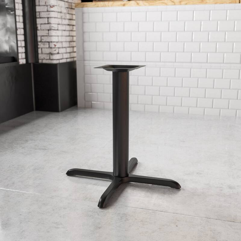 33" x 33" Restaurant Table X-Base with 4" Dia. Table Height Column