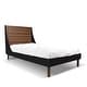 preview thumbnail 2 of 15, Taylor & Olive Gilia Wood Full Panel Bed Walnut Finish - Black