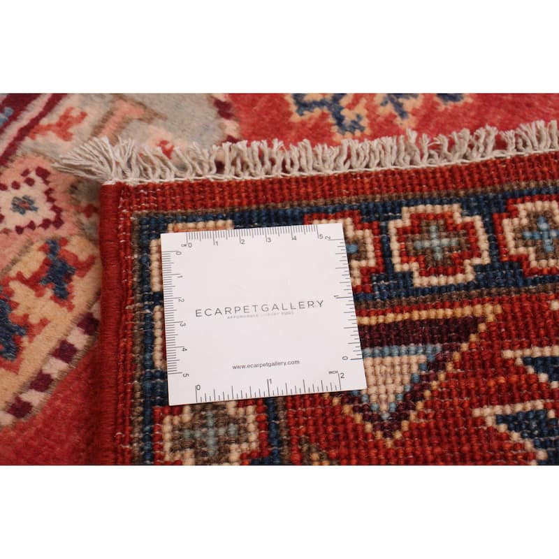 ECARPETGALLERY Hand-knotted Uzbek Ghazni Red Wool Rug - 4'10 x 6'5