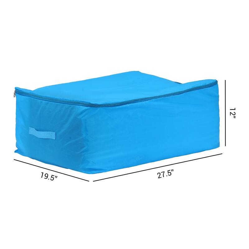 Clothes Storage, Storage Bags, 1 Pack Moving Bags for Organizing Comforters, Closet Organizers, and Storage with Handles - Blue - 27.5*19.5*12in