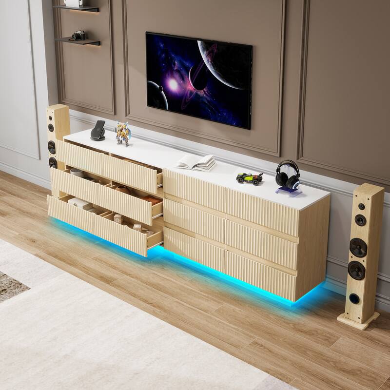 Modern Chest of 6 Drawers Dresser