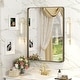 preview thumbnail 162 of 192, KIOTEE Modern Metal Frame Wall Mounted Bathroom Vanity Mirror with 5-year warranty 32x24 - Bronze