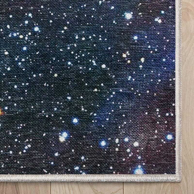 Well Woven Celestial Space Modern Abstract Kids Rug