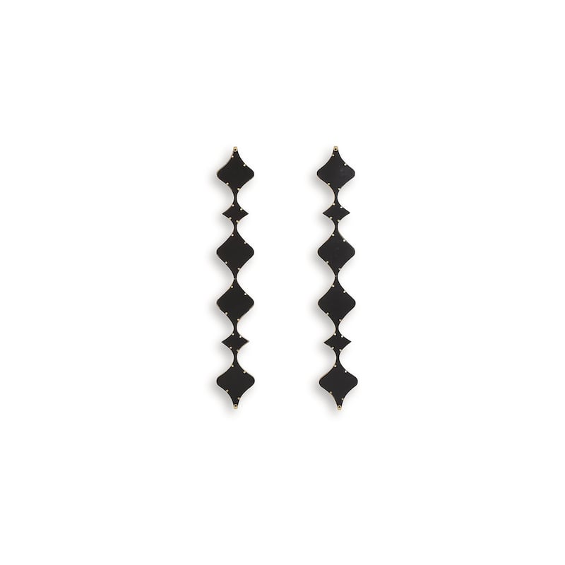 Signature Design by Ashley Harriswood Gold Finish Accent Mirror Set (Set of 2) - 7.44" W x 0.75" D x 50.39" H