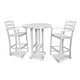 preview thumbnail 19 of 17, POLYWOOD La Casa Caf 3-Piece Bar Set White