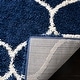preview thumbnail 2 of 122, SAFAVIEH Hudson Shag Ogee Trellis 2-inch Thick Area Rug 2'3" x 3'9" - Navy/Ivory