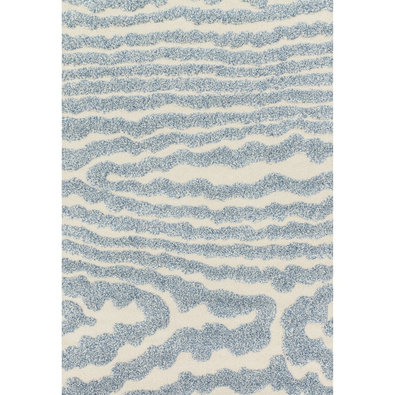 Alexander Home Julian Abstract Wave Plush Shag Area Rug