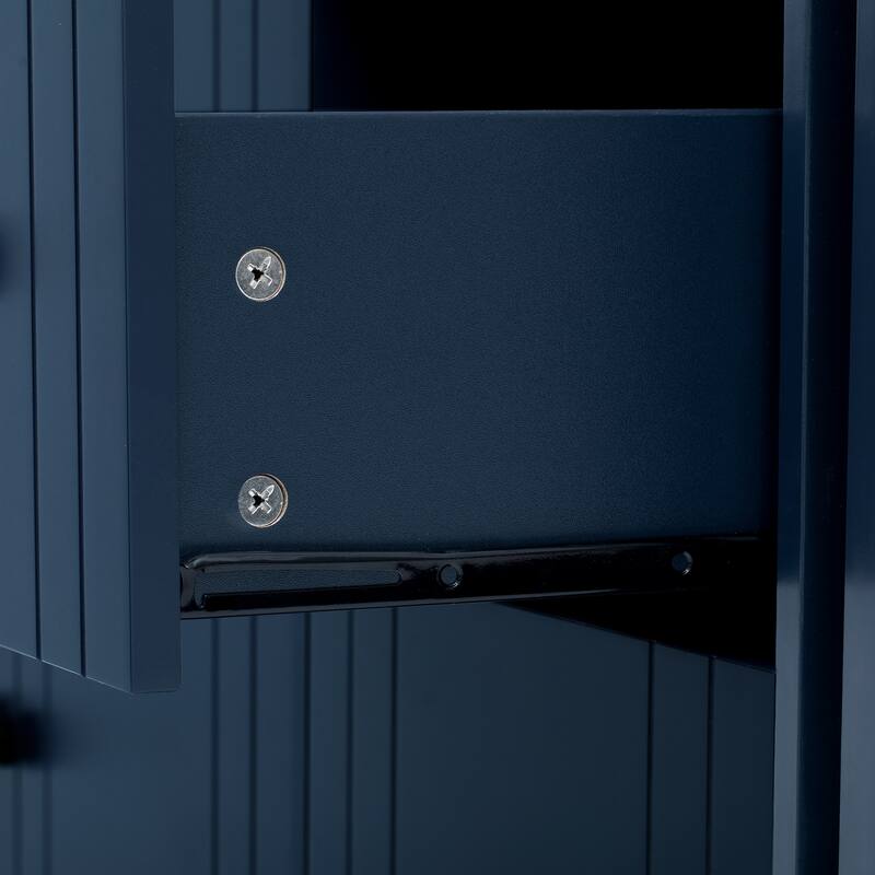 Wooden Sideboard with Extendable Table, Multifunctional Storage Cabinet with 2 Doors and 3 Drawers for Living Room