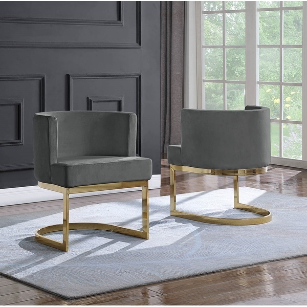 Accent chair with gold store base