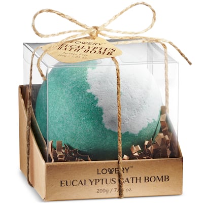 Lovery Eucalyptus Handmade Bath Bomb, 7oz Fizzy, Natural Spa Bubble Ball - 7 oz