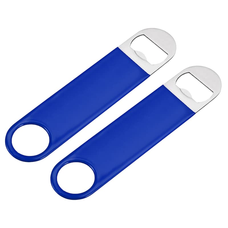 Bottle Opener, 2pcs 7" Stainless Steel Flat Beer Bottle Opener