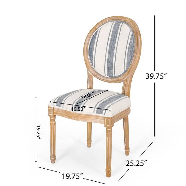dimension image slide 11 of 12, Phinnaeus French Country Dining Chairs (Set of 4) by Christopher Knight Home