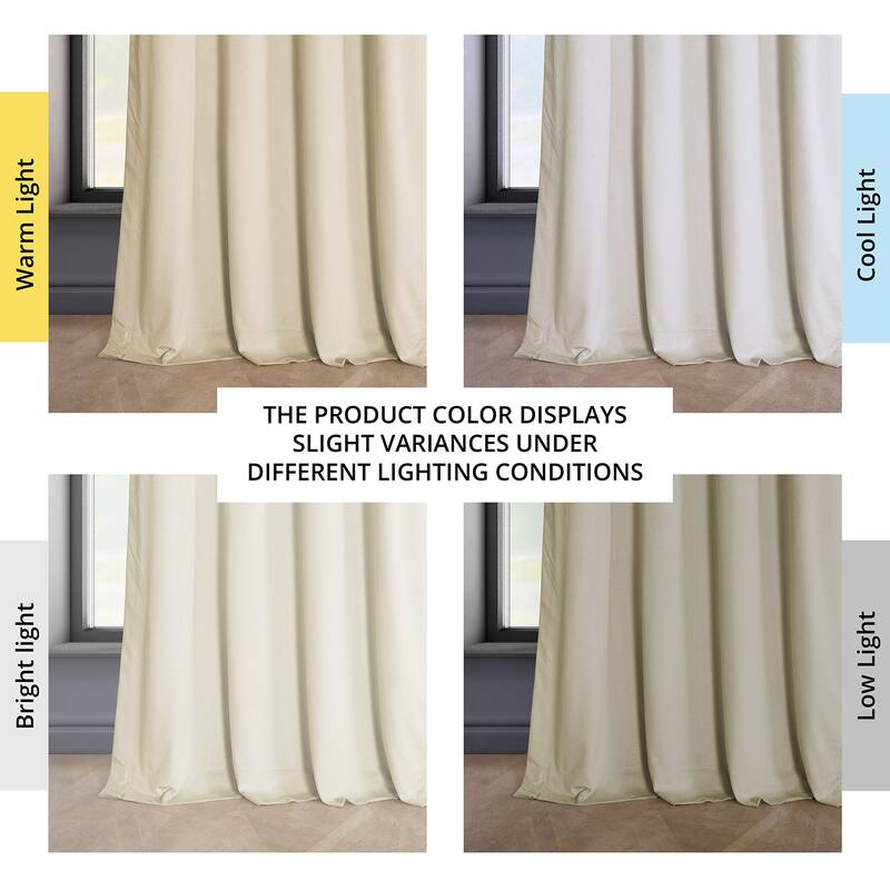 Exclusive Fabrics Heritage Plush Velvet Room Darkening Grommet Curtain (1 Panel)