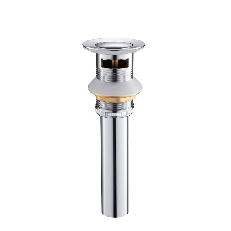 Pop Up Drain Stopper for Bathroom with Overflow - Chrome