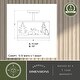 preview thumbnail 6 of 9, Acadia 13-in W Bronze Rustic Semi Flush Mount Ceiling Light White Linen Deer Tree - 13-in W x 11.25-in H x 13-in D