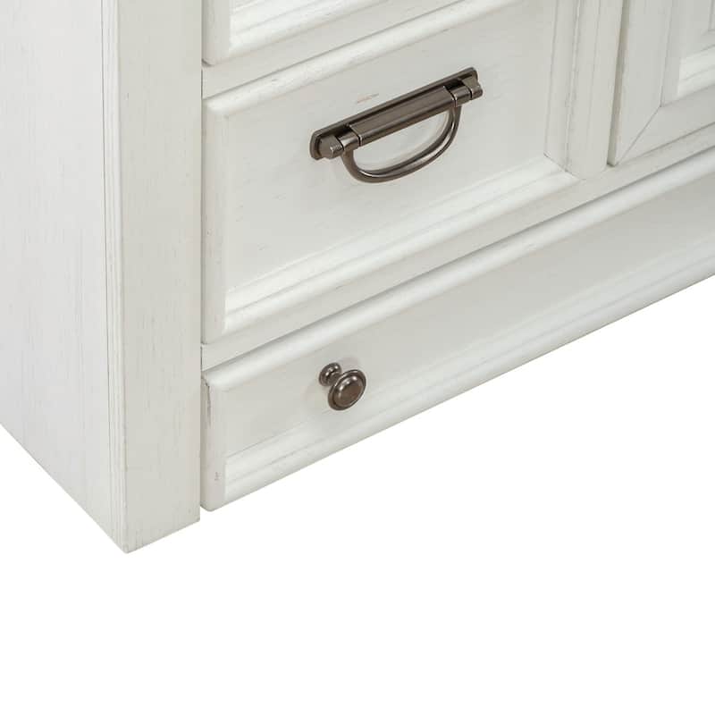 Liberty Furniture Allyson Park Pet Feeder Kitchen Cabinet - Width32" x Depth17" x Height32"