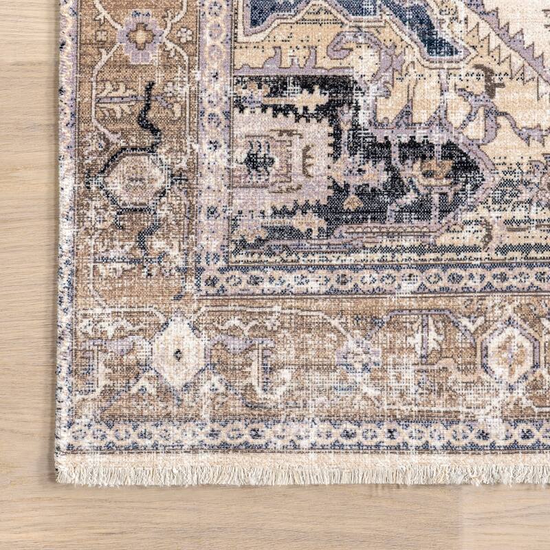 Nuloom Larkspur Persian Fringed Machine Washable Area Rug