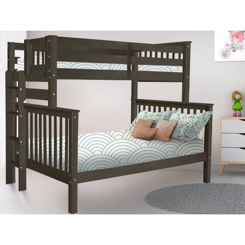 Taylor & Olive Trillium Twin over Full Bunk Bed with End Ladder