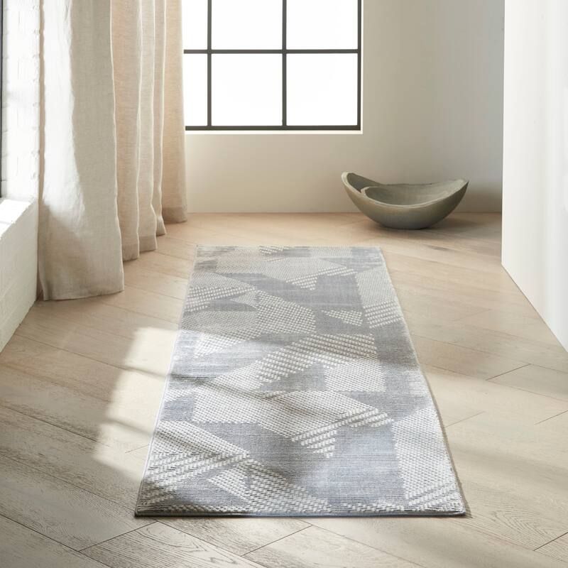 Calvin Klein Orlando Geometric Textured Modern Area Rug