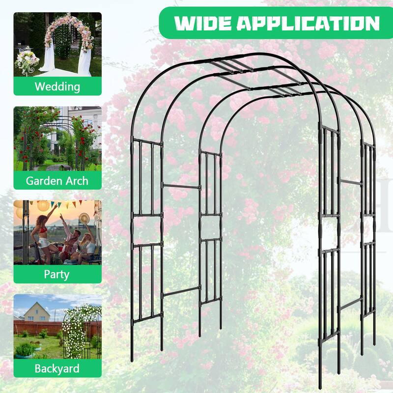 DoCred Garden Trellis for Climbing Plants, Outdoor Metal Trellis