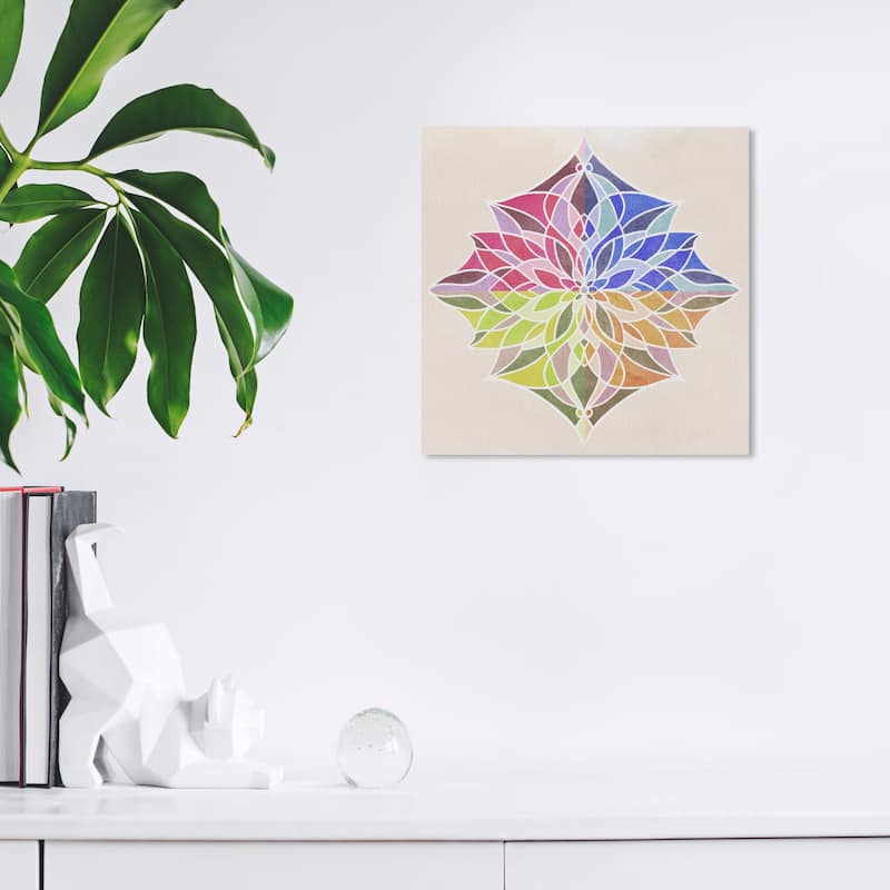 Wynwood Studio Canvas Abstract Floral Seasons Blue and Bohemian & Eclectic Wall Art Canvas Print - 12 x 12