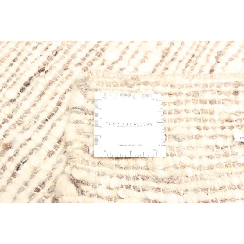 ECARPETGALLERY Braid weave Sienna Tan Wool Rug - 5'3 x 7'11