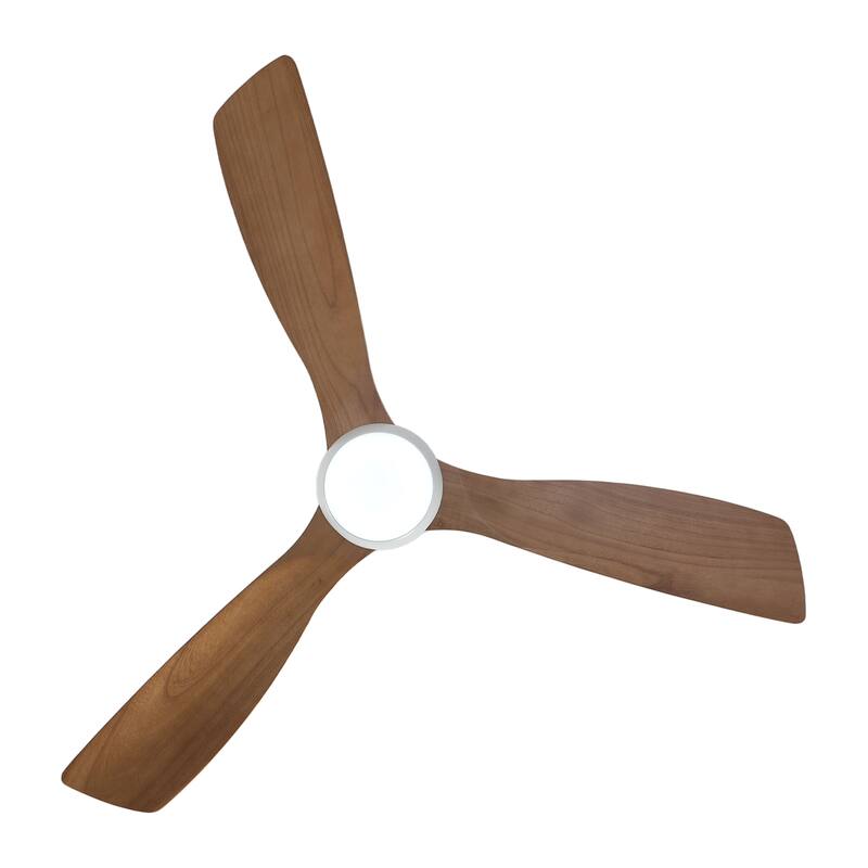 52''Indoor White Ceiling Fan with Light Remote Control