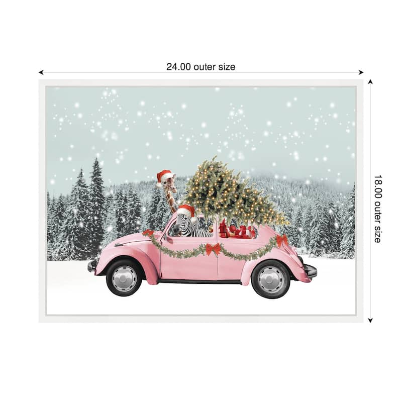 Kate and Laurel Sylvie Framed Canvas Let it Snow 2 by Iulia Emelianteva Julyartprints