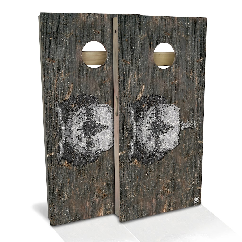 Vermont Flag Rustic Outdoor Cornhole Board Set