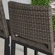 preview thumbnail 18 of 20, Plymouth Patio Aluminum 30-inch Outdoor Wicker Bar Stools (Set of 4) by Havenside Home