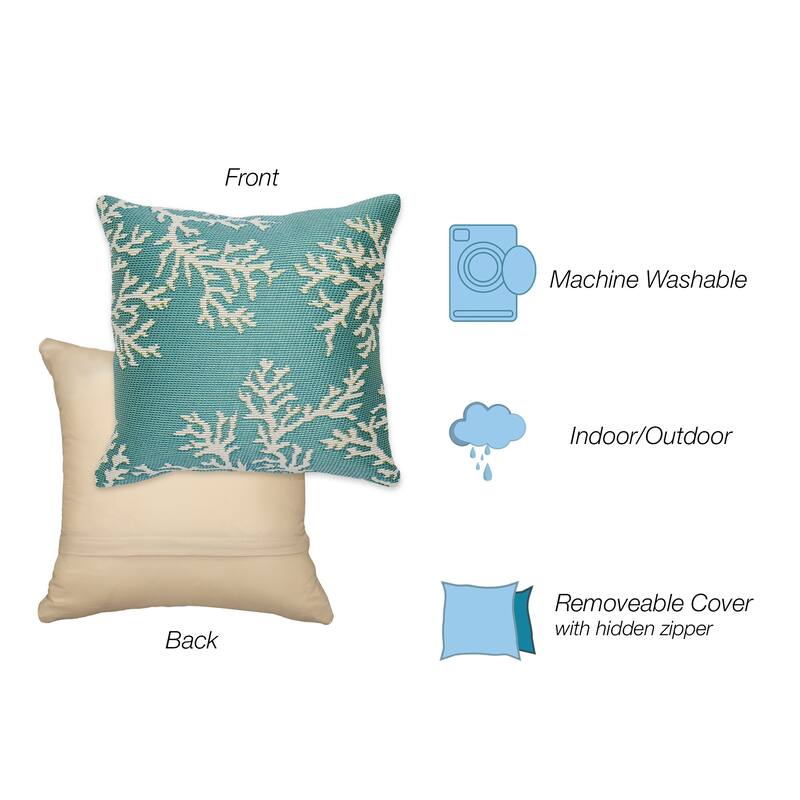 Liora Manne Marina Coral Edge Indoor/Outdoor Pillow