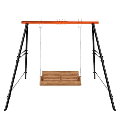 Adjustable A-Frame Swing Stand Powder Coated Steel Indoor and Outdoor Hammock Chair Stand Supports Up to 550 Pounds - N/A