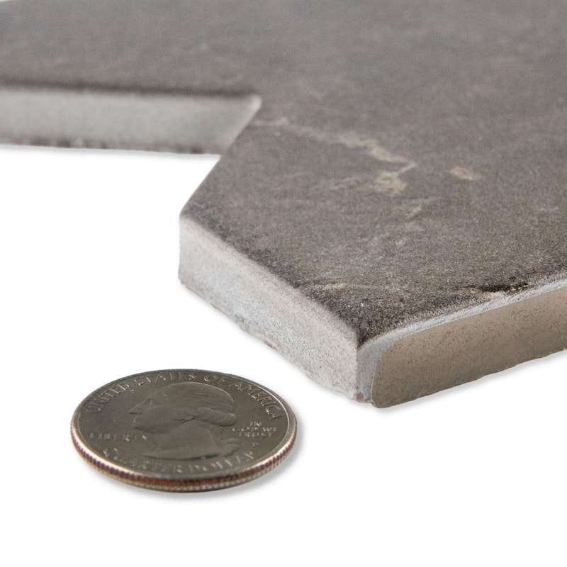 Merola Tile Istanbul Squire Shield Day with Night Cross 6" x 8-3/8" Porcelain Floor and Wall Tile - Case (48 Tiles)